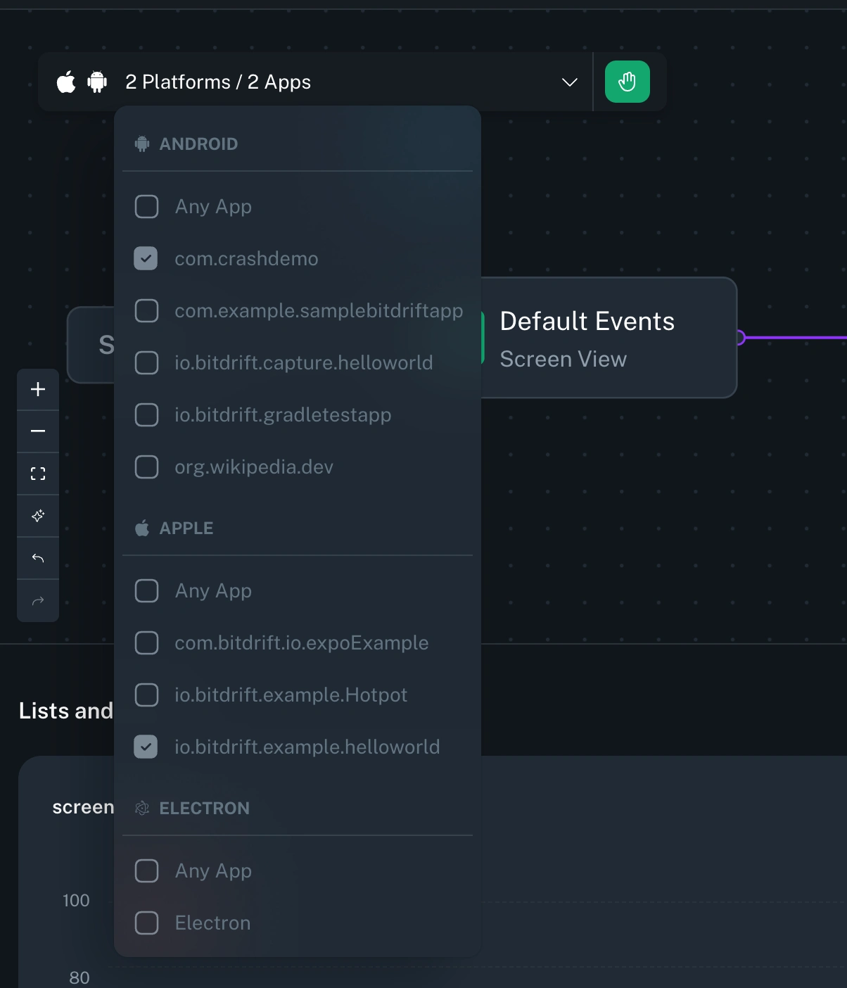 open filters deployed workflow