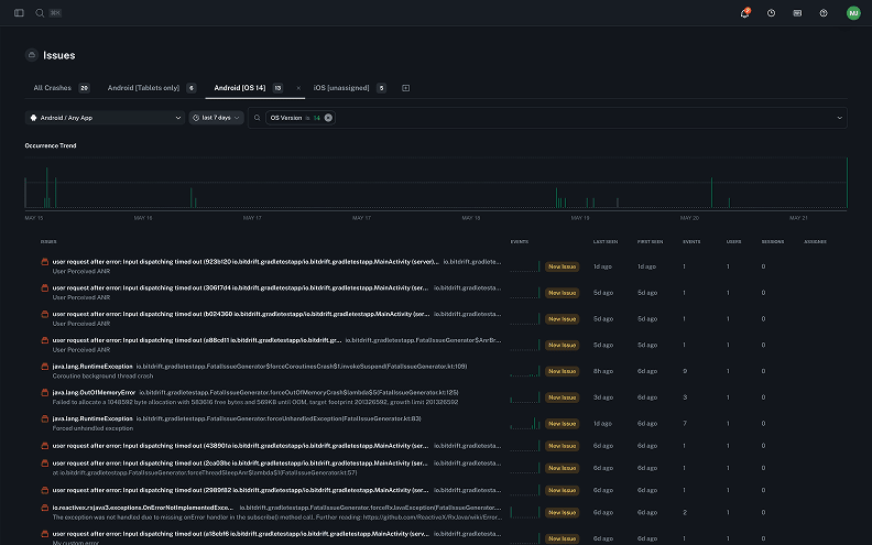 Error & crash reporting overview
