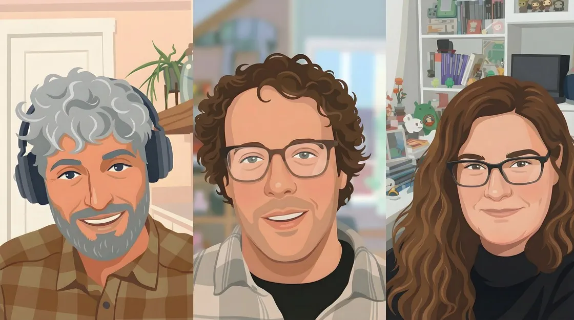 Matt Klein, Lauren Darcey, and Eric Kuck discussing mobile engineering and platform development